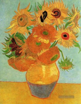 Stillleben Vase mit zwölf Sonnenblumen Vincent van Gogh Ölgemälde
